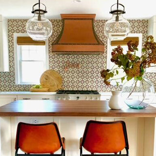 SINDA Classic Kitchen Copper Backsplash Handmade Elegant Wall Art
