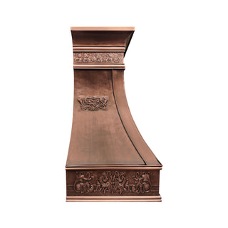 handcrafted copper kitchen hood