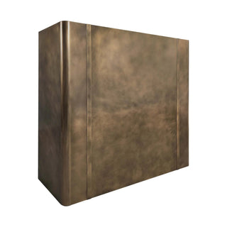 Kitchen Handmade Aged Brass Range Hood with Brass Straps