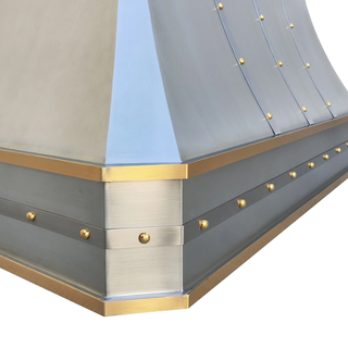 Premium Decor Straps and Rivets Stainless Steel Custom Kitchen Hood-SINDA