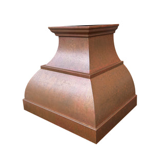 SINDA Arch Bell Vintage Copper Range Hood Wall Mount In Stock, 30"W x 24"D x 27"H