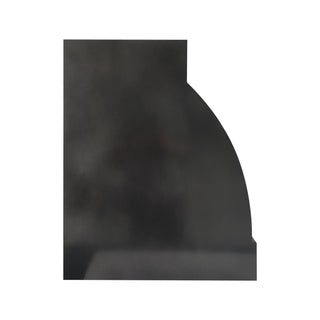 black zinc custom kitchen range hood