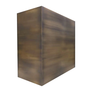 handcrafted kitchen aged brass range hood