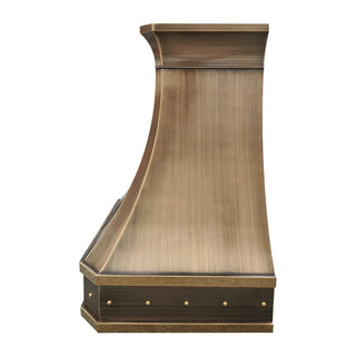 Handcrafted kitchen antique brass vent hood