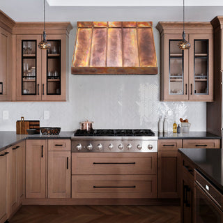 custom kitchen copper range hood