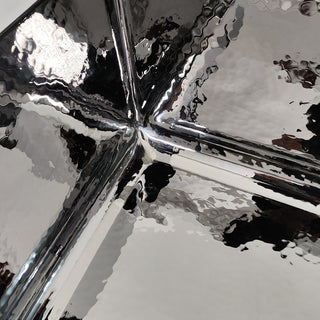 Close-up of a stainless steel kitchen sink