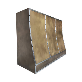 sinda custom brass range hood in modern kitchens