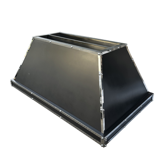 modern black stainless steel range hood