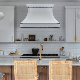 [CUSTOM] SINDA Handcrafted White Stainless Steel Range Hood  SRH33-3TR-BW