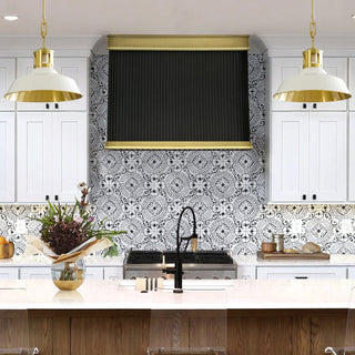 [CUSTOM] New Trend - SINDA SRH37-MB Luxury Brass - Trimmed Fluted Box Stainless Steel Range Hood with Ribbed Design