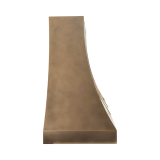aged brass kitchen range hood