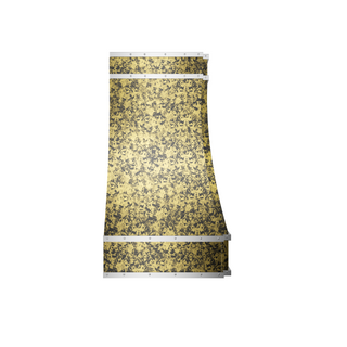 gold and black patterned elegant copper ragne hood