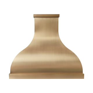 elegant brushed brass kitchen range hood