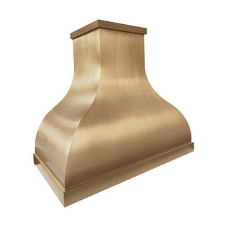 sinda brushed brass kitchen range hood