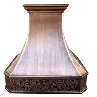 Kitchen wall-mounted  vent hood on a white background