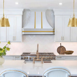 [CUSTOM] SINDA Curved White Stainless Steel Range Hood SRH3-C-2STRM-W