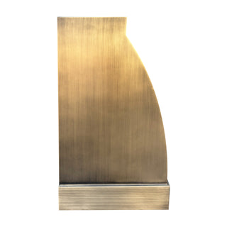 Curved side profile with antique brass finish