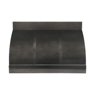 handmade custom black zinc range hood