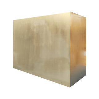 SINDA Rectangular Custom Brushed Brass Range Hood In Stock.