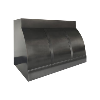 custom black zinc kitchen handmade range hood