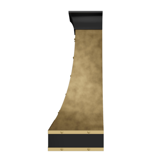 sinda handcrafted aged brass vent hood