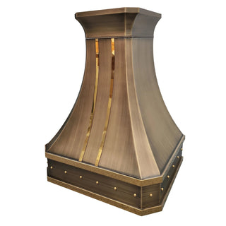 handmade kitchen antique brass range hood