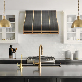 Handmade Sloped Brushed Stainless Steel Customizable Vent Hood-SINDA 