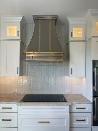 Modern kitchen with a stainless steel range hood