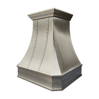 stainless steel range hood with straps