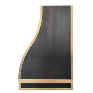 Premium Handmade Sloped Brushed Stainless Steel Customizable Vent Hood-SINDA 