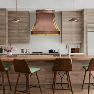 [CUSTOM] SINDA Hand-Hammered Antique Copper Range Hood - H7B-4TR