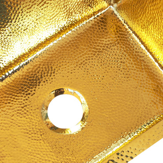 SINDA Luxury Polished Brass Light Hammered Kitchen Sink Detail.