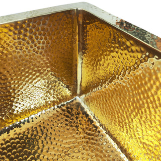 SINDA Luxury Polished Brass Light Hammered Kitchen Sink Detail.