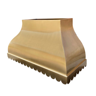SINDA Top-Ranked Scalloped Brassl Custom Range Hood SRH32-BR