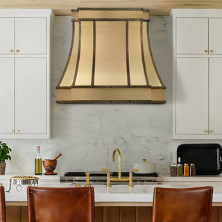 Modern kitchen brass range hood SINDA