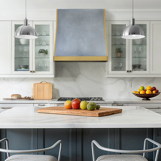 Modern kitchen handmade zinc vent hood
