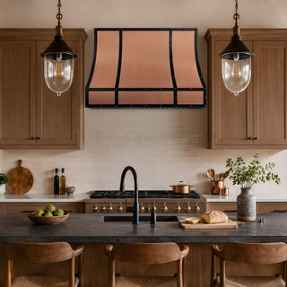 [CUSTOM] SINDA Modern Sloped Wall Mount Natural Copper Range Hood H87TR-OR