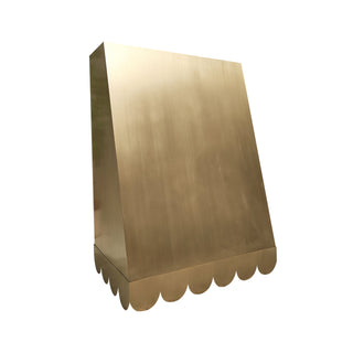 SINDA Luxury Brushed Brass Range Hood Wall Mount In Stock, 36"W x 24"D x 51"H