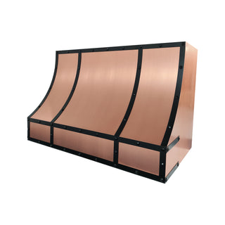 SINDA Modern Sloped Wall Mount Natural Copper Range Hood H87TR-OR