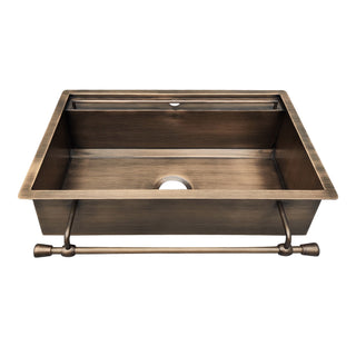 [CUSTOM] SINDA Handmade Farmhouse Antique Brass Kitchen Sink BSK-1