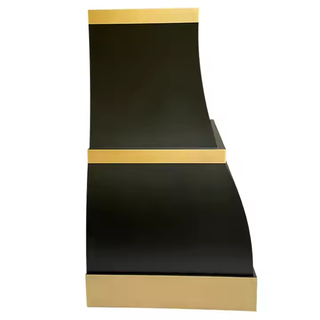 SINDA Black Metal Handmade Sleek Vent Hood Design