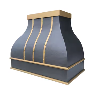 SINDA Handmade Vent Hood with Brass Accents