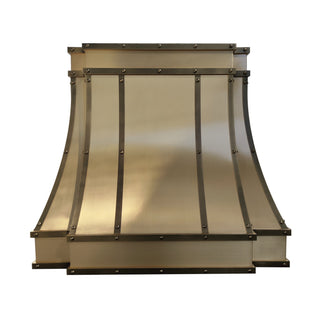 Free Shipping for A Custom Brushed Brass Kitchen Range Hood SINDA