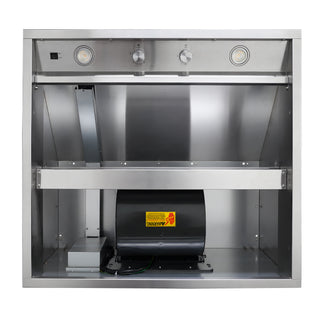 stainless steel range hood or ventilation unit