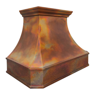Tuscan Range Hood in Fired Copper – Handcrafted Warm Patina Finish