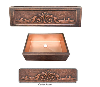 Custom -  SINDA H7TR Copper Range Hood and KSA-3 Copper Kitchen Sink for Tina