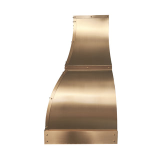 luxury brushed brass kitchen range hood