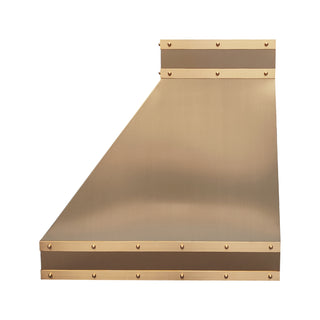 kitchen-custom brass range hood