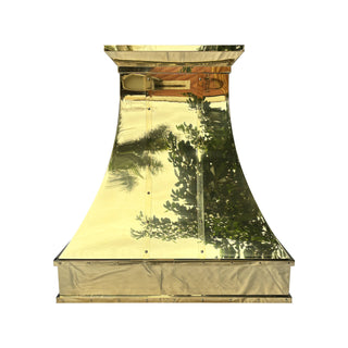 SINDA Handmade Brass Range Hood In Stock, 36"W x 22"D x 39"H