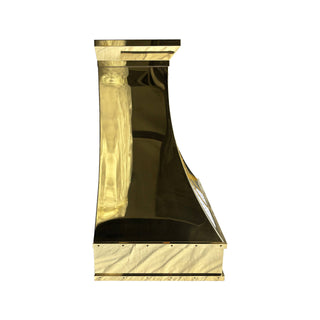 SINDA Handmade Brass Range Hood In Stock, 36"W x 22"D x 39"H